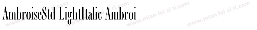 AmbroiseStd LightItalic AmbroiseStd字体转换